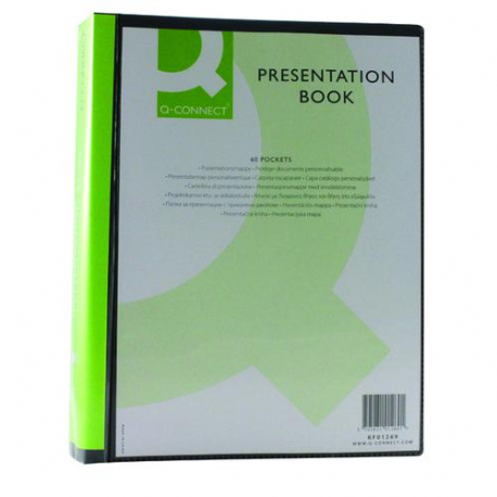 Q-Connect Presentation Display Book 60 Pocket A4 Black KF01269