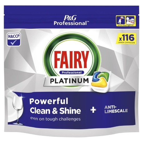Fairy Professional Platinum Dishwasher Capsules Lemon 116 Caps 2 Pack