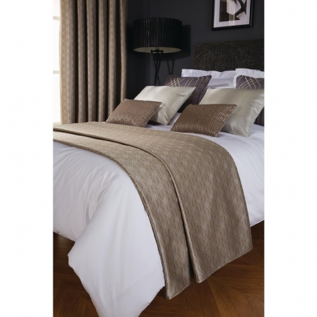 Luxury Deco Bed Runner Biscuit Shard Double