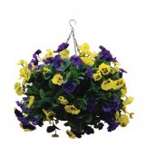 22 Purple and Yellow Artificial Pansies Ball