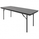 Bolero ABS Rectangular Folding Table Grey 6ft Single