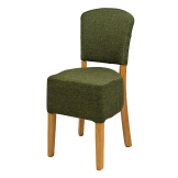 Hanoi Dining Chair In Soft Oak with Shetland Forest Seatpad Pack of 2