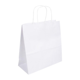 Fiesta Recyclable Twist Handle White Paper Bags Small 250 Pack