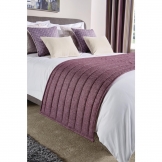 Luxury Fiorella Bed Runner Aubergine King
