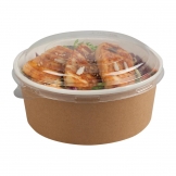 Colpac Recyclable Kraft Salad Pots With Lid Small 700ml 150 Pack