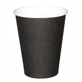 Fiesta Recyclable Coffee Cups Single Wall Black 225ml - 8oz 50 Pack