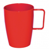 Olympia Kristallon Polypropylene Handled Beakers Red 348.7ml (12 Pack)