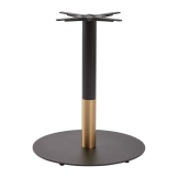 Boston Sleek Large Round Dining Table Base Black and Gold