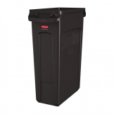 Rubbermaid Slim Jim Bin with Venting Channels Brown 87Ltr