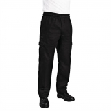 Chef Works Unisex Classic Fit Cargo Chefs Trousers Black XS