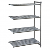 Cambro Camshelving Basics Plus Add-On Unit 4 Tier With Vented Shelves 1830Hx 1480Wx 610Dmm