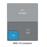 Vogue Stainless Steel 1/6 Gastronorm Tray 150mm