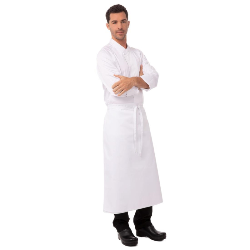 Chef Works 4-Way Long Waist Apron White