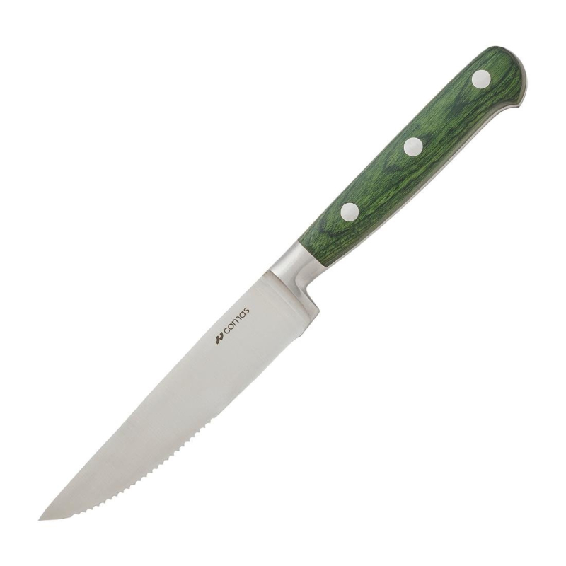 Comas Steak Knives Green Handles 258mm 6 Pack