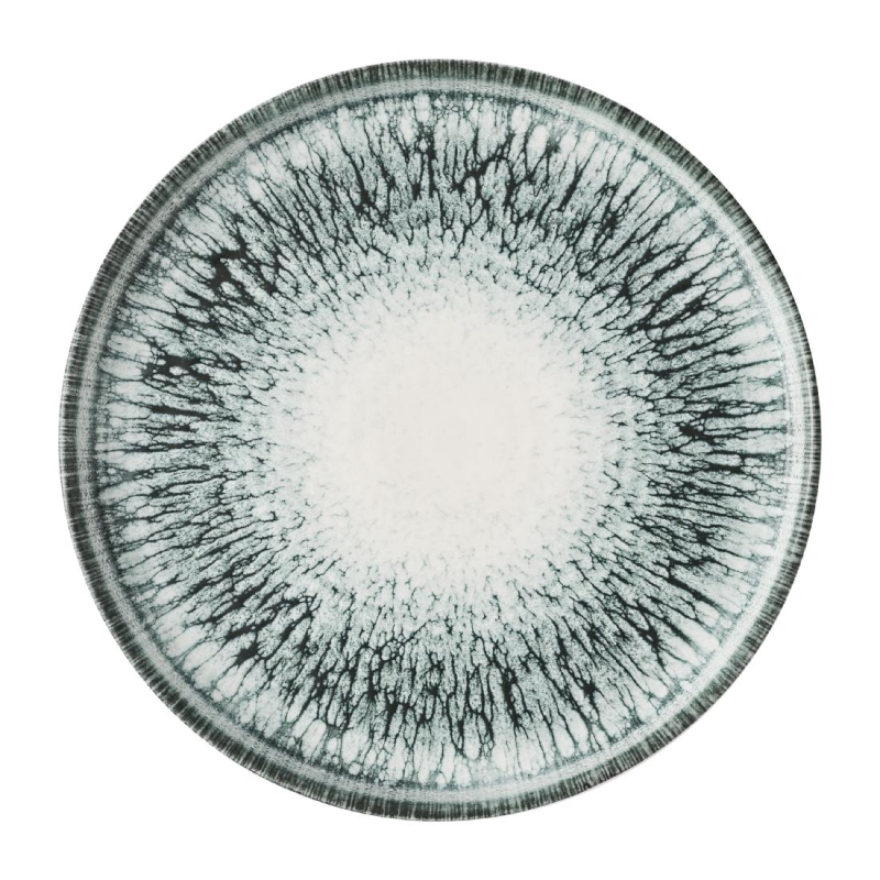 Churchill Inked Lume Walled Plates Black 210mm 6 Pack