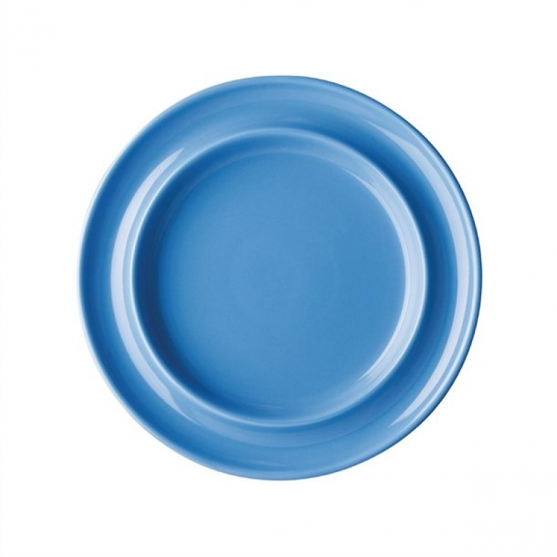 Olympia Heritage Raised Rim Plates Blue 203mm 4 Pack